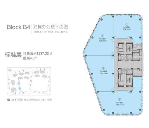 上海保利广场办公室平面图